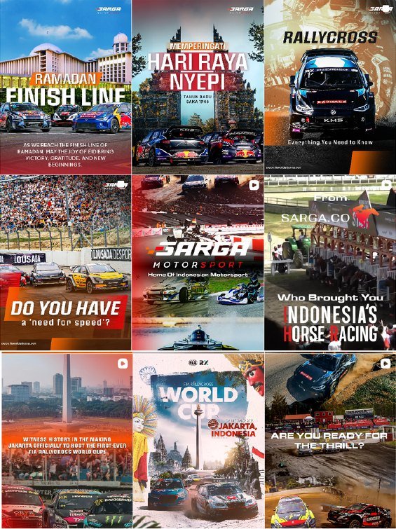 Sarga Motorsport social media posts